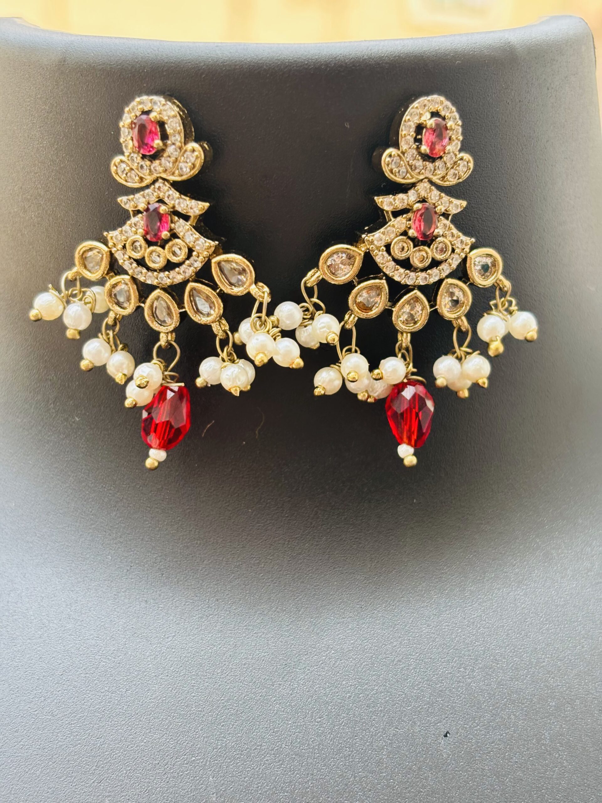 Ad Stone Ruby and White color Mangalsutra - Image 3