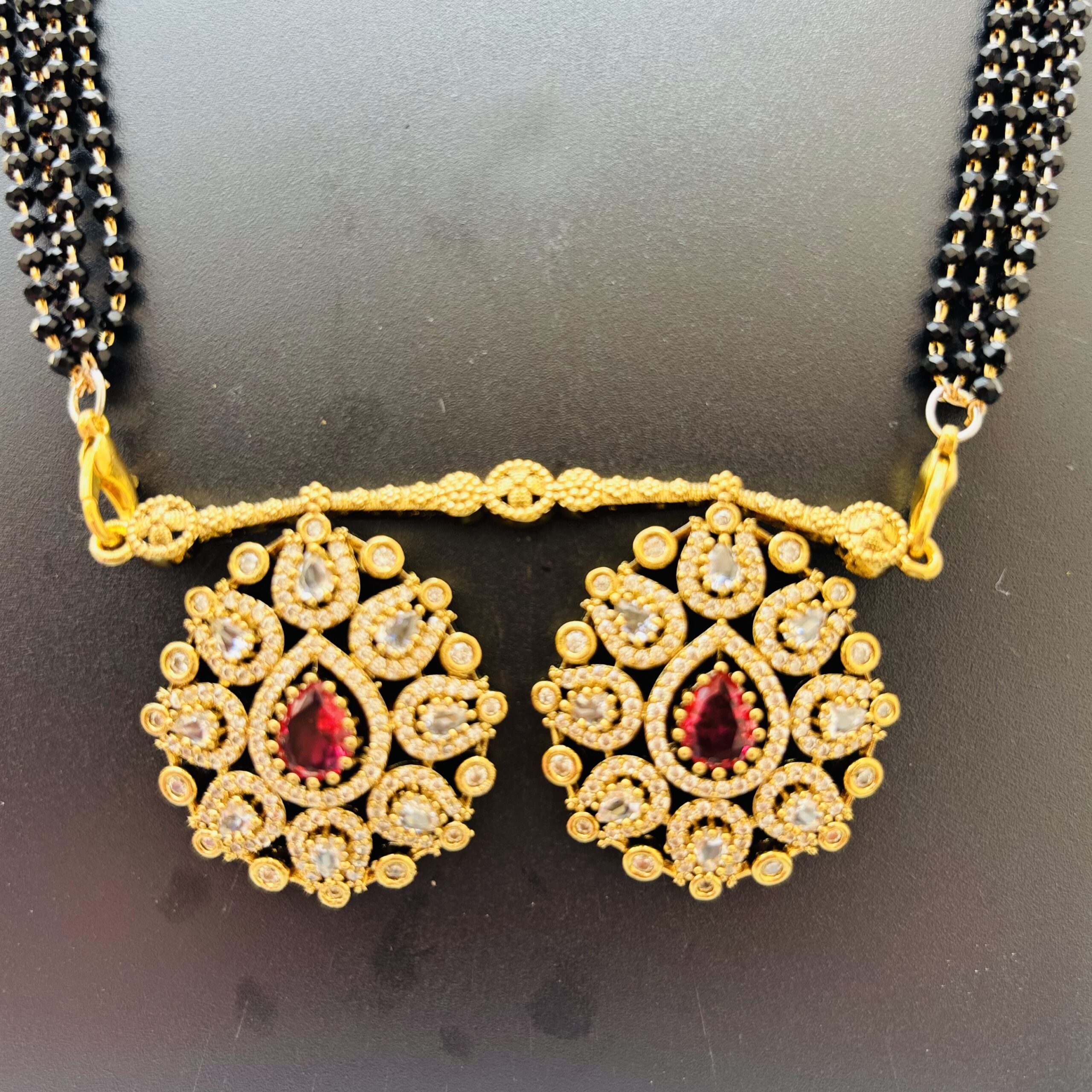 Ad Stone Pink Mangalsutra - Image 3